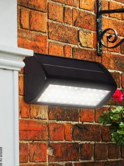 LED-Außenwandleuchte klar schwarz hellgrau B/H/T: ca. 20,5x10,5x9 cm