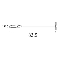 LED-Außenwandleuchte schwarz klar B/H/T/L: ca. 14x5x83,5x83,5 cm