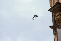 LED-Außenwandleuchte schwarz klar B/H/T/L: ca. 14x5x83,5x83,5 cm