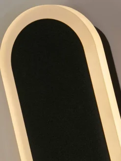 LED-Außenwandleuchte schwarz sand B/H/T: ca. 8x60x5 cm
