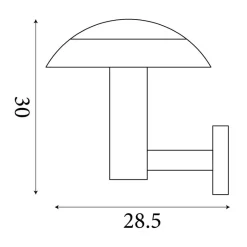 LED-Außenwandleuchte weiß dunkelgrau B/H/T: ca. 17x30x28,5 cm