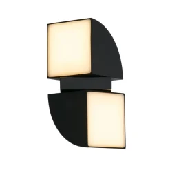 LED-Außenwandleuchte weiß schwarz B/H/T: ca. 12x20,5x17 cm