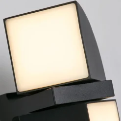 LED-Außenwandleuchte weiß schwarz B/H/T: ca. 12x20,5x17 cm