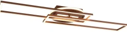 LED-Deckenleuchte kaffee Metall B/H/L: ca. 8,5x24,5x90,5 cm