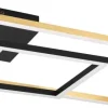 LED-Deckenleuchte schwarz messing Metall B/H/L: ca. 7,5x63,5x37 cm