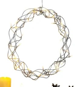 LED-Innenbeleuchtung grau Metall B/H/L: ca. 30x30x30 cm