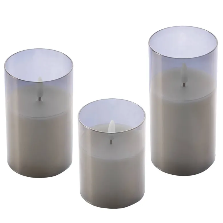 LED-Kerzen 3er Set warmweiß