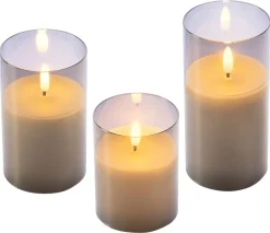 LED-Kerzen 3er Set warmweiß