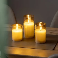 LED-Kerzen 3er Set warmweiß