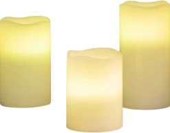 LED-Kerzen 3er Set weiß