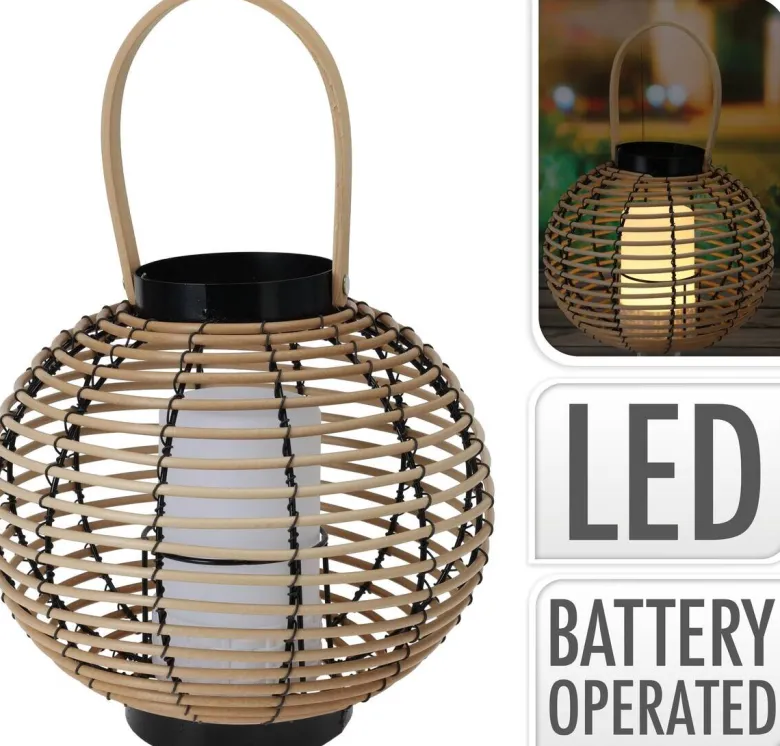 LED-Laterne Polypropylen B/H/L: ca. 27x25x20 cm