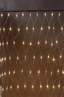 LED-Lichternetz schwarz Kunststoff