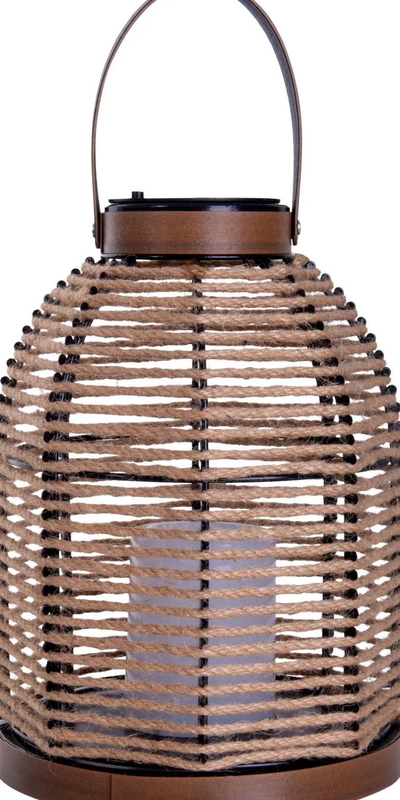 LED-Solarleuchte 5292627 beige Metall H/D: ca. 29x21 cm