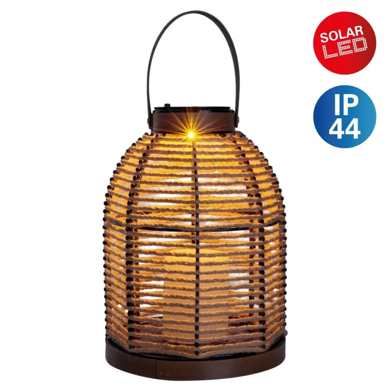LED-Solarleuchte 5292627 beige Metall H/D: ca. 29x21 cm