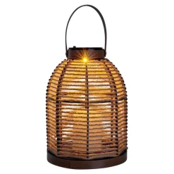 LED-Solarleuchte 5292627 beige Metall H/D: ca. 29x21 cm