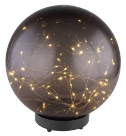 LED-Solarleuchte schwarz Kunststoff H/D: ca. 30x20 cm