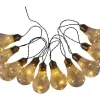 LED/Solar Lichterkette 3 m transparent Kunststoff