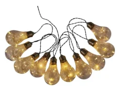 LED/Solar Lichterkette 3 m transparent Kunststoff