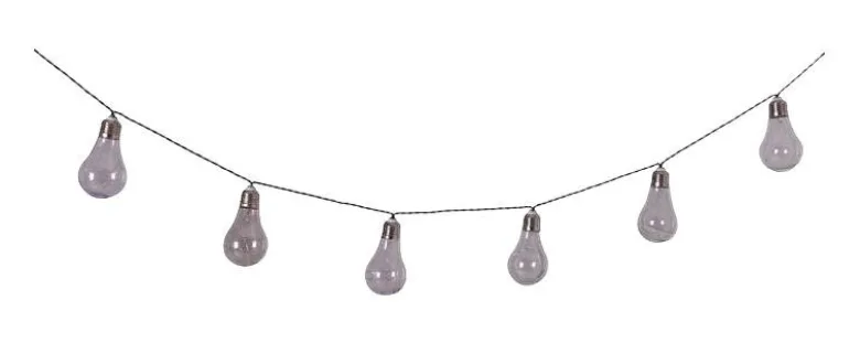 LED/Solar Lichterkette 3 m transparent Kunststoff