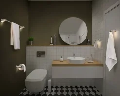 LED-Toilettenpapierhalter silber Kunststoff B/H/L: ca. 6,7x11,1x18 cm