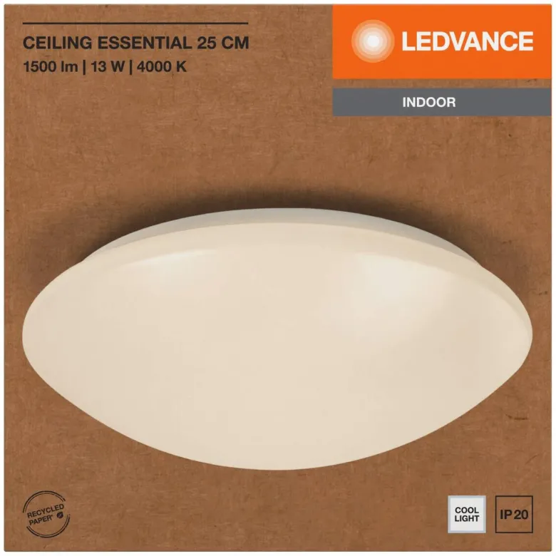 LEDVANCE Deckenleuchte Essential weiß Kunststoff
