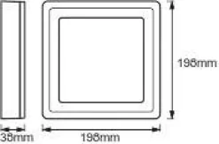 LEDVANCE LED-Wand-/Deckenleuchte 260535 weiß Aluminium Kunststoff B/H/L: ca. 19,8x3,8x19,8 cm