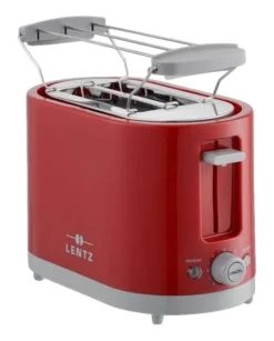 LENTZ Toaster 74272 rot/grau rot grau Edelstahl Kunststoff B/H/L: ca. 15x18x27 cm
