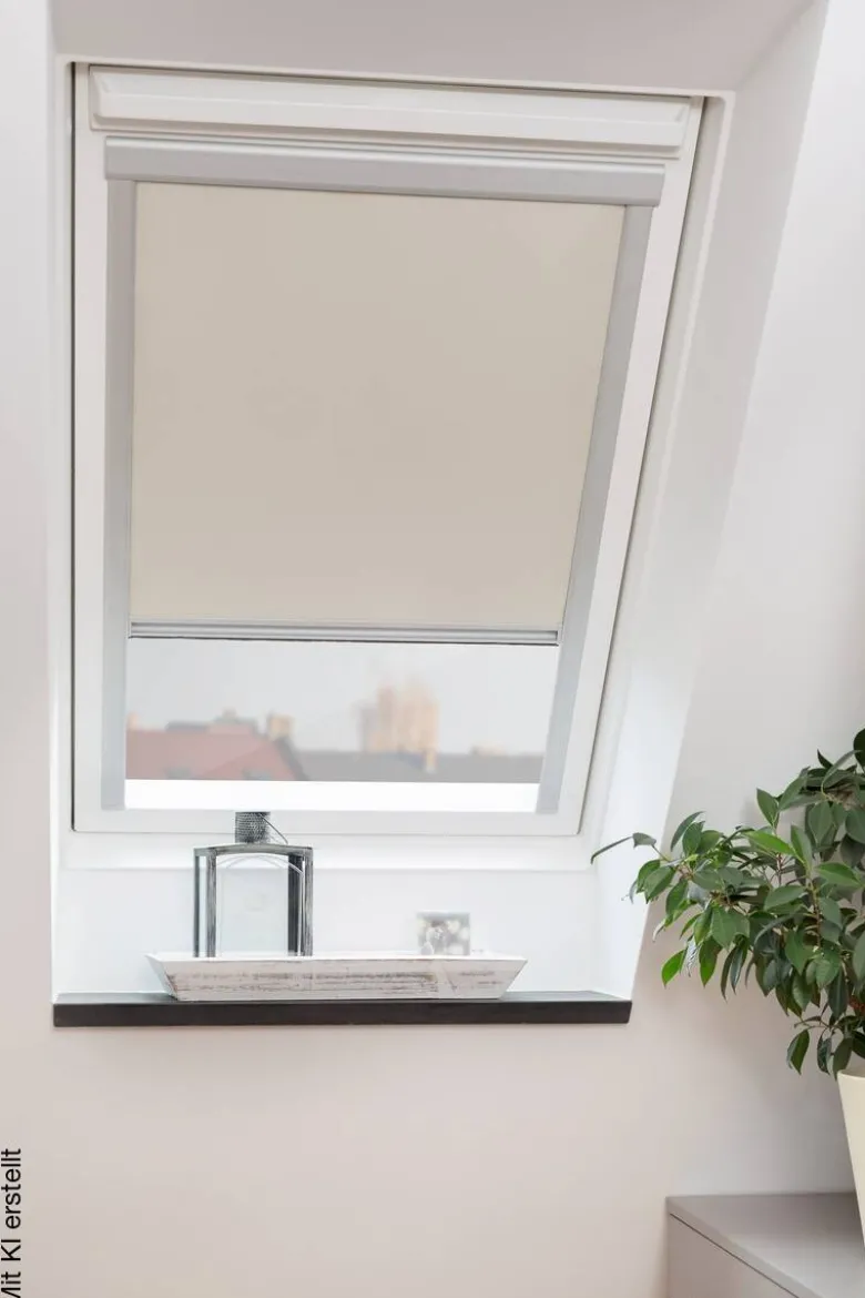 LICHTBLICK Dachfensterrollo Skylight VD creme B/L: ca. 97,3x94 cm