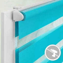 LICHTBLICK Doppelrollo Duo blau B/L: ca. 50x150 cm