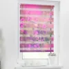 LICHTBLICK Doppelrollo Duo Blumenwiese violett B/L: ca. 80x150 cm