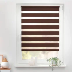 LICHTBLICK Doppelrollo Duo dunkelbraun B/L: ca. 60x150 cm
