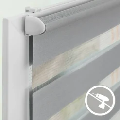 LICHTBLICK Doppelrollo Duo grau B/L: ca. 65x150 cm