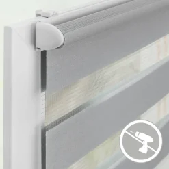 LICHTBLICK Doppelrollo Duo grau B/L: ca. 50x150 cm