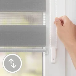 LICHTBLICK Doppelrollo Duo grau B/L: ca. 55x150 cm