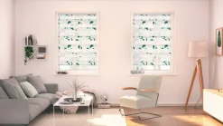 LICHTBLICK Doppelrollo Duo Monstera schwarz B/T: ca. 80x150 cm