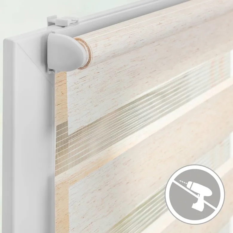 LICHTBLICK Doppelrollo Duo natur B/L: ca. 65x150 cm