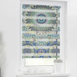 LICHTBLICK Doppelrollo Duo Orentalisches Muster blau B/T: ca. 80x150 cm