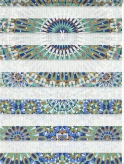 LICHTBLICK Doppelrollo Duo Orentalisches Muster blau B/T: ca. 80x150 cm