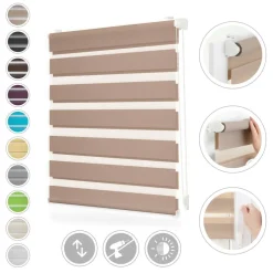 LICHTBLICK Doppelrollo Duo taupe B/L: ca. 45x150 cm