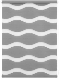 LICHTBLICK Doppelrollo Duo Welle grau B/L: ca. 70x150 cm