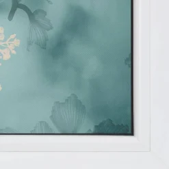 LICHTBLICK Fensterfolie Aqua Floral Floral Aqua Floral blau B/L: ca. 100x180 cm