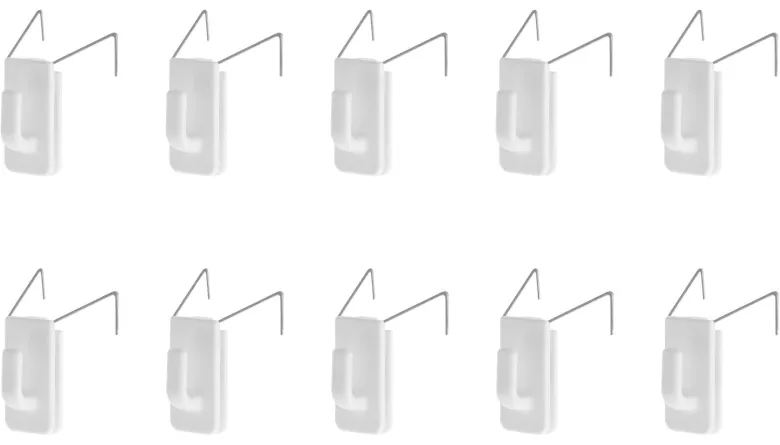 LICHTBLICK Fensterhaken für Dekoration weiß 10 Packstücke