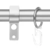 LICHTBLICK Gardinenstange Kegel Chrom Metall D: ca. 2 cm ausziehbar von ca. 130 bis 240 cm 1.0 Läufe