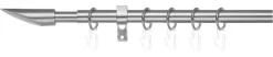 LICHTBLICK Gardinenstange Lipstick Chrom Metall D: ca. 2 cm ausziehbar von ca. 130 bis 240 cm 1.0 Läufe