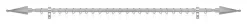 LICHTBLICK Gardinenstange Pyramide Edelstahloptik Metall D: ca. 1,6 cm ausziehbar von ca. 130 bis 240 cm 1.0 Läufe