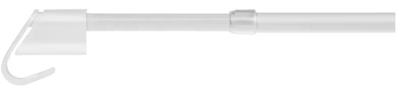 LICHTBLICK Gardinenstange weiß Metall ausziehbar von ca. 55 bis 85 cm 1.0 Läufe