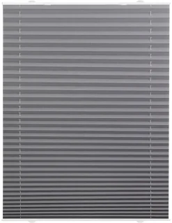 LICHTBLICK Spannplissee grau B/L: ca. 70x130 cm
