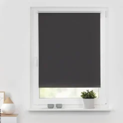 LICHTBLICK Thermo Klebe-/Klemmrollo Verdunklungsqualität anthrazit B/L: ca. 80x150 cm