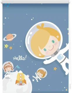 LICHTBLICK Verdunkelungsrollo Astronaut blau B/L: ca. 90x150 cm