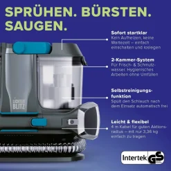 Lichterblitz Staubsauger blau grau Kunststoff B/H/L: ca. 24,5x30,5x37,5 cm